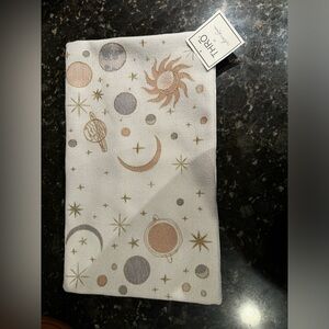 Thro by Marlo Lorenz White Celestial Stars Moon‎  Throw Pillow Cover 12x20 NWT